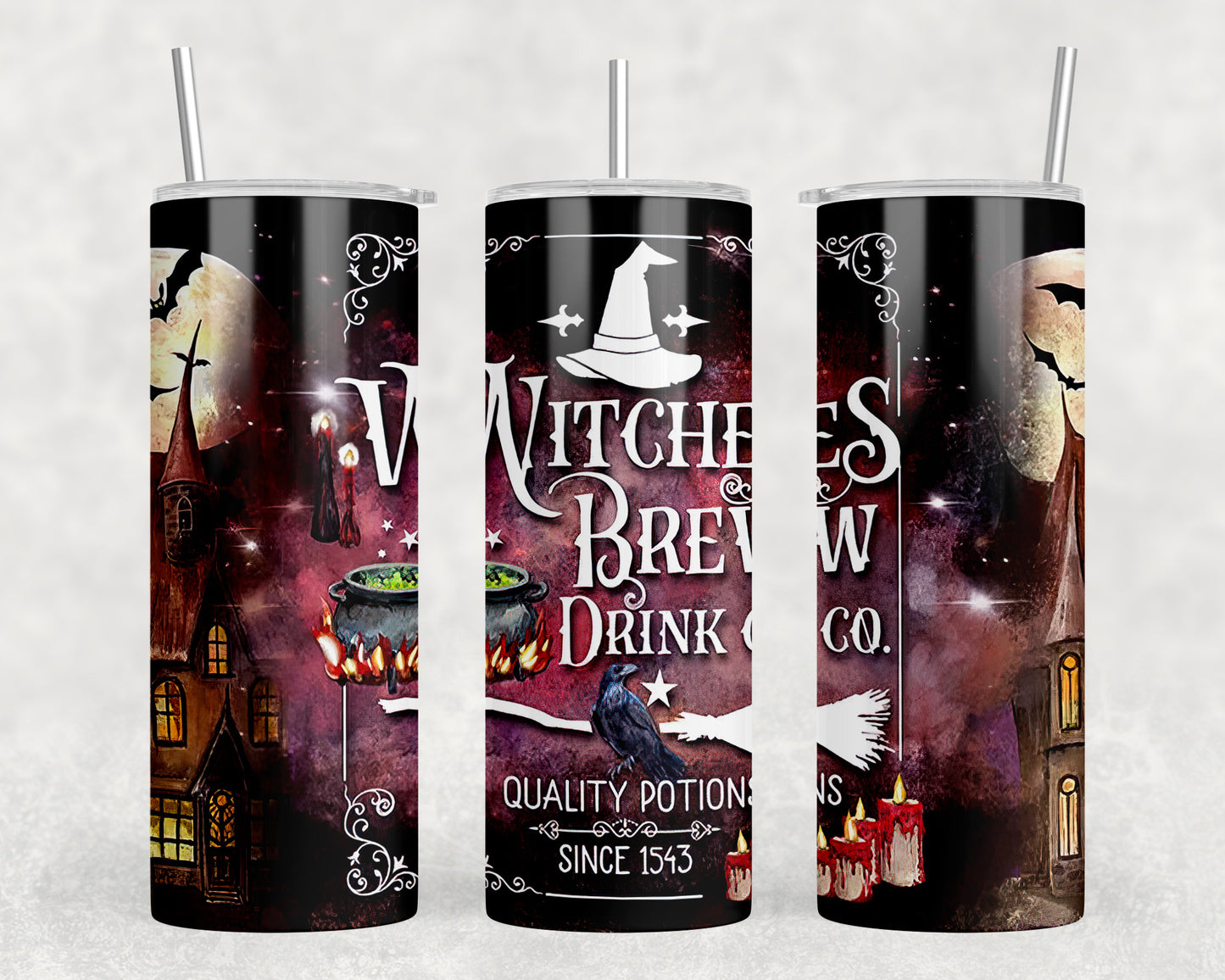 Halloween Witches Brew 20oz Skinny Tumbler - 2084