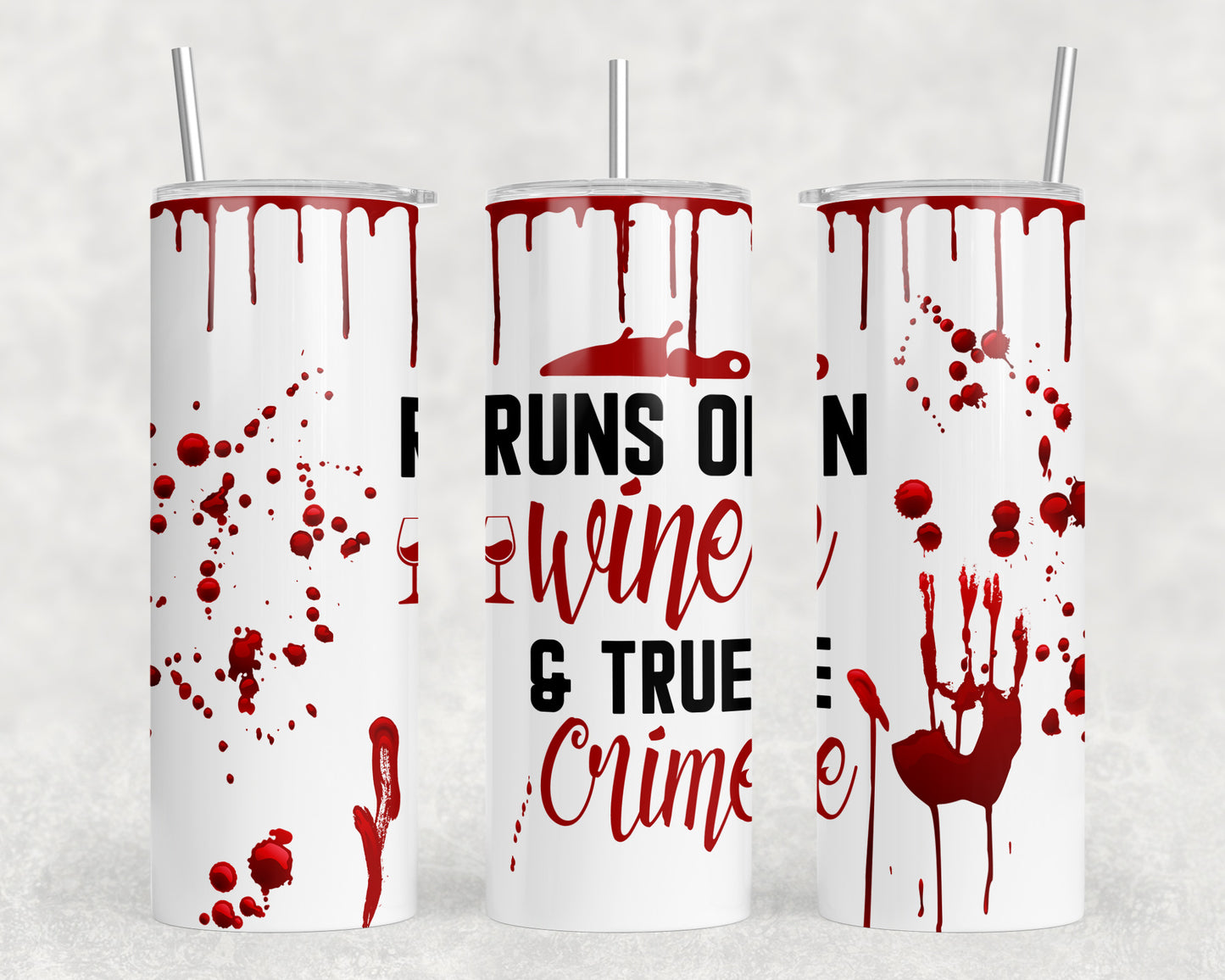 Wine and True Crime 20oz Skinny Tumbler - 2089