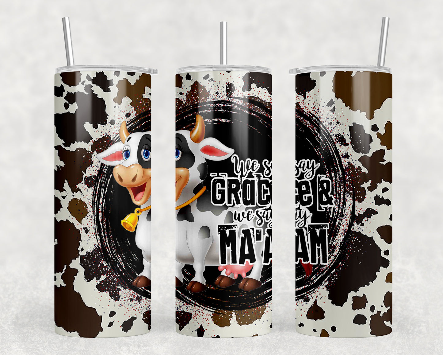 Cute Cow 20oz Skinny Tumbler - 2096