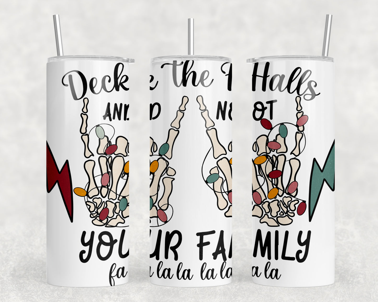 Funny Christmas 20oz Skinny Tumbler - 2099