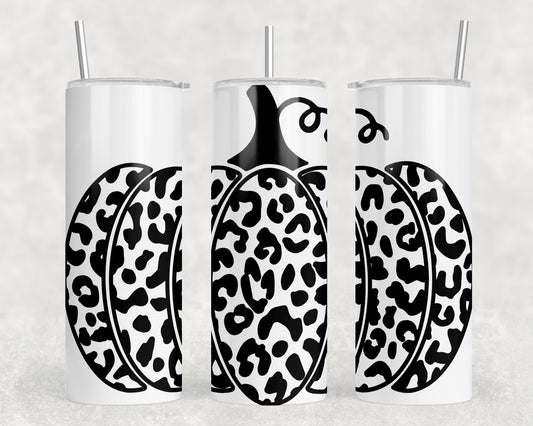 Leopard Print Pumpkin 20oz Skinny Tumbler - 2103