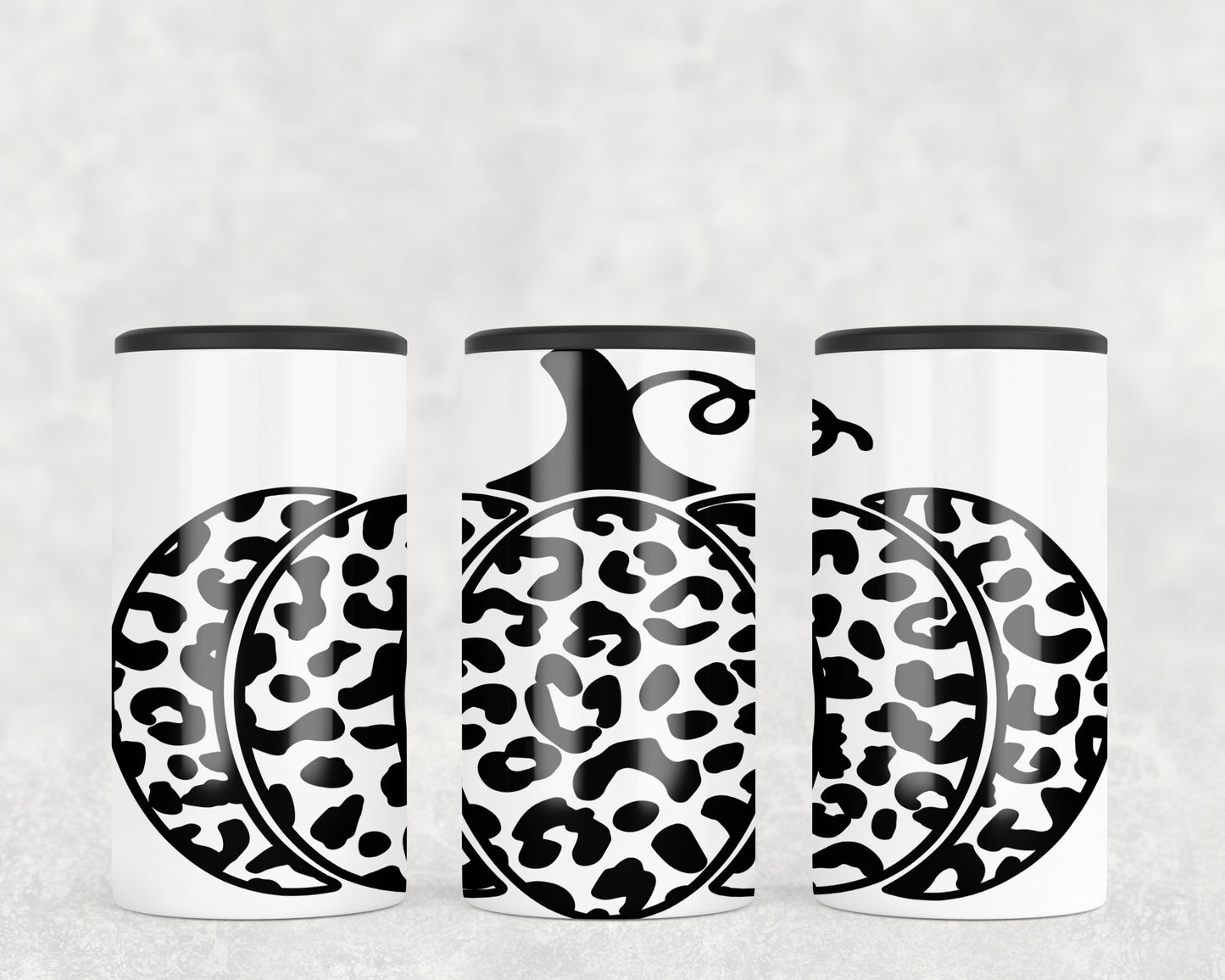 Leopard Print Pumpkin 5-in-1 Can Hugger Tumbler - 2103