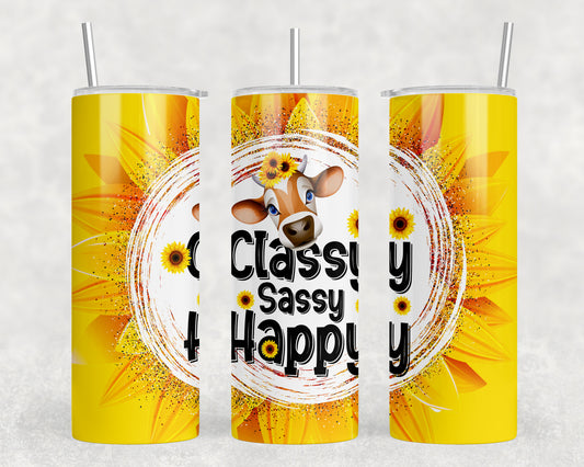 Sunflower Cow 20oz Skinny Tumbler - 2104