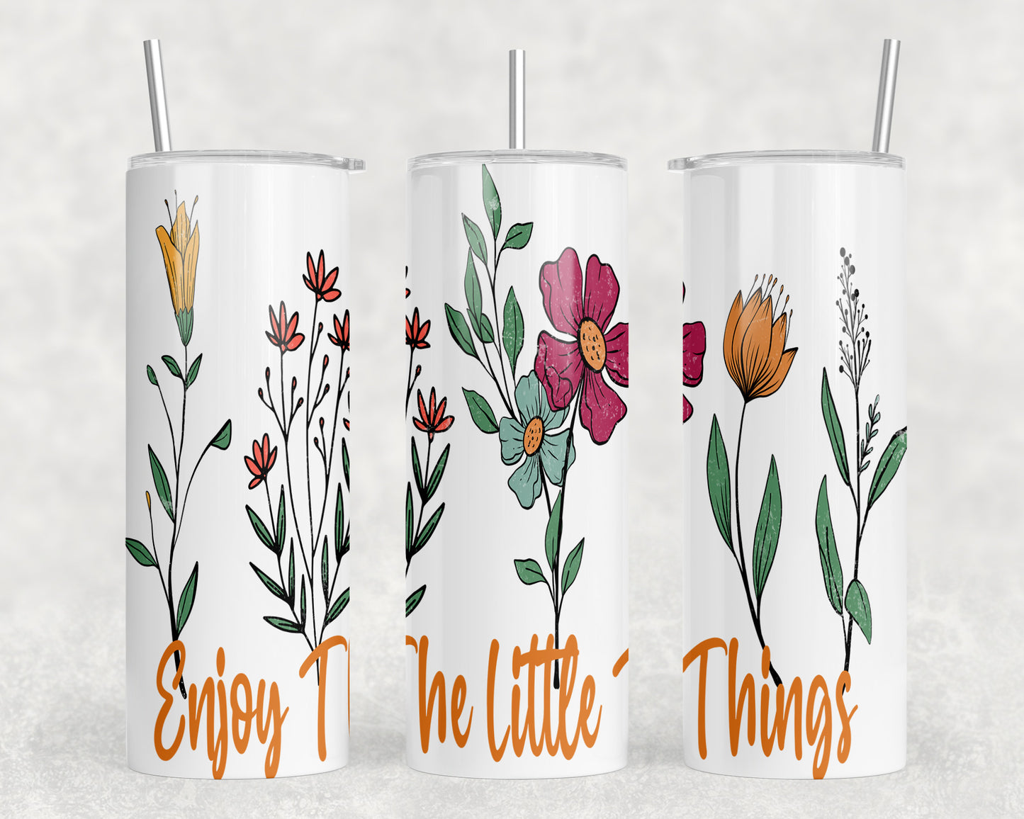 Flowers 20oz Skinny Tumbler - 2118