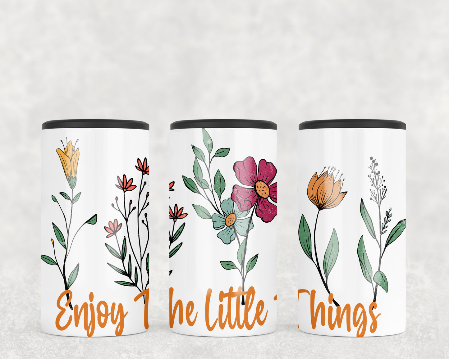 Flowers 5-in-1 Can Hugger Tumbler - 2118