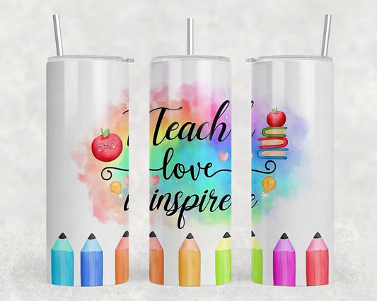 Teacher Inflated 20oz Skinny Tumbler - 2125