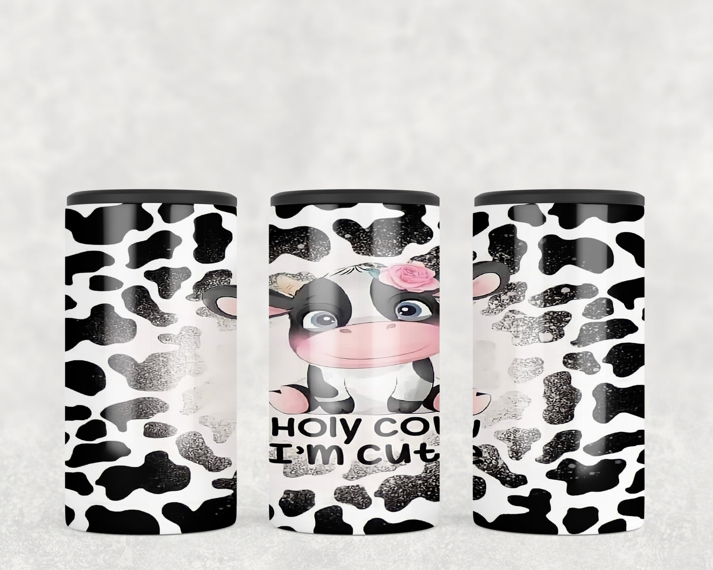 Cute Cow Holy Cow I'm Cute 5-in-1 Can Hugger Tumbler - 2126