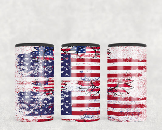 Patriotic Sunflowers 5-in-1 Can Hugger Tumbler - 2135