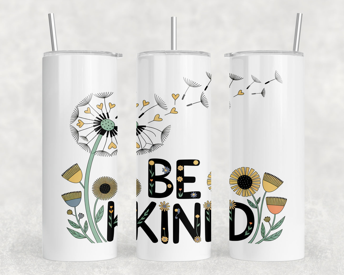 Be Kind Dandelion 20oz Skinny Tumbler - 213