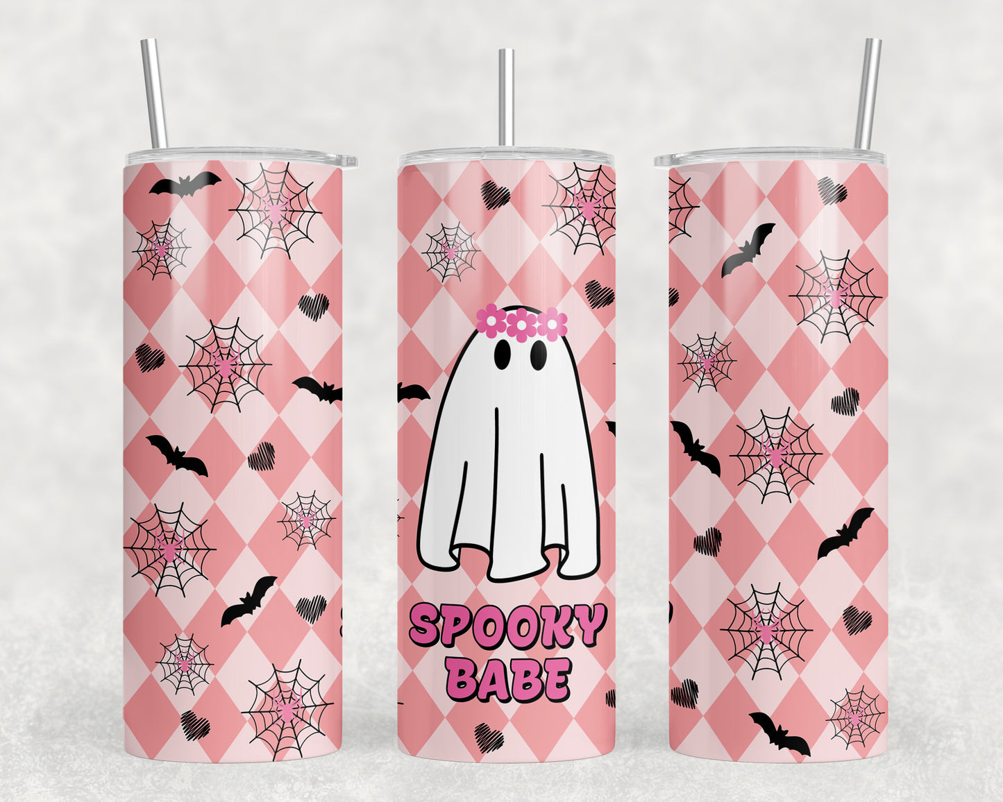 Cute Halloween Ghosts 20oz Skinny Tumbler - 2140