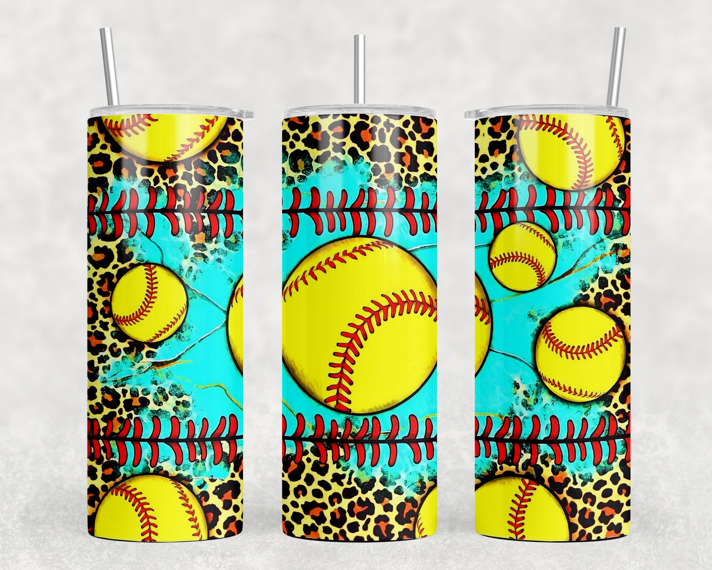 Softball 20oz Skinny Tumbler - 2146