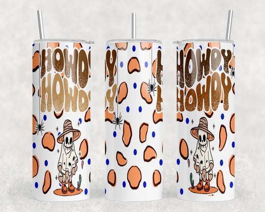 Western Halloween Ghost 20oz Skinny Tumbler - 2161