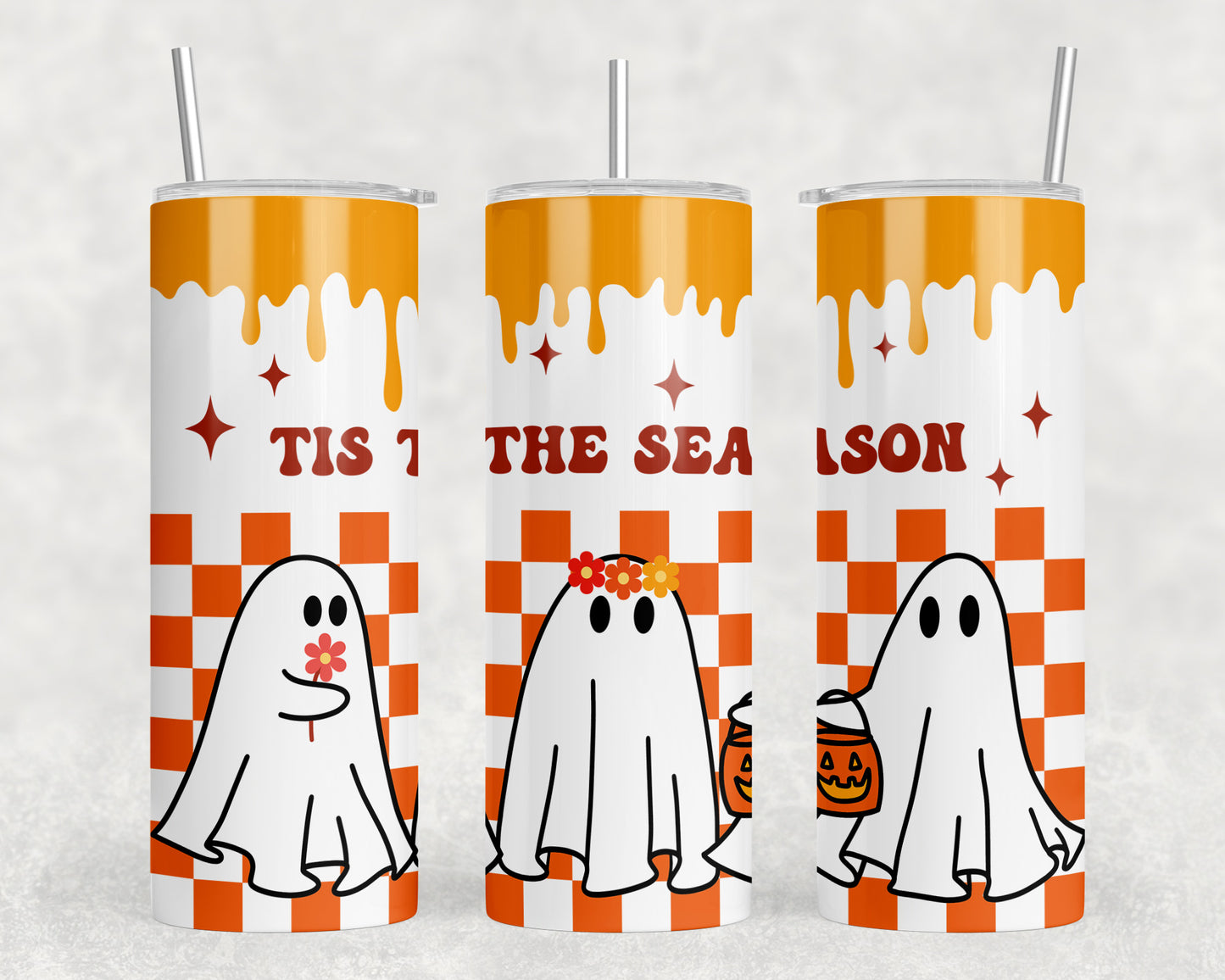 Halloween Ghosts 20oz Skinny Tumbler - 2171