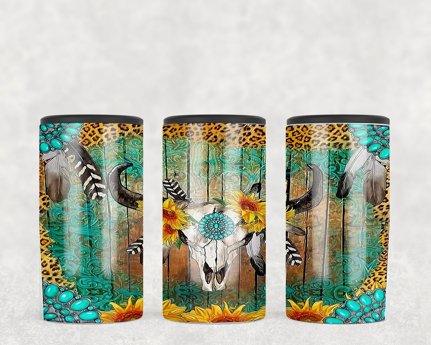 Western Skull 5-in-1 Can Hugger Tumbler - 2176