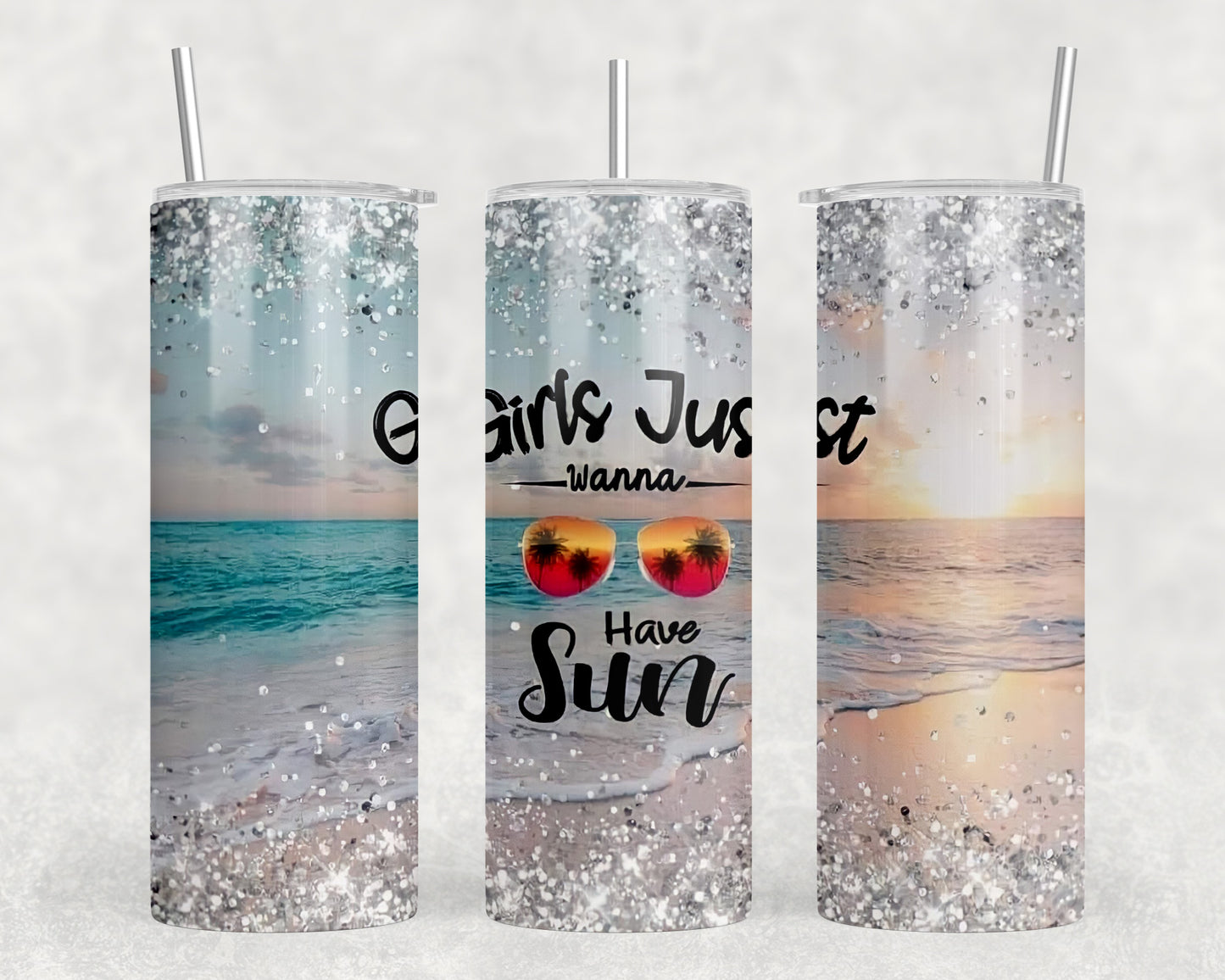 Beach Ocean 20oz Skinny Tumbler - 2177