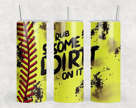 Softball 20oz Skinny Tumbler - 2178