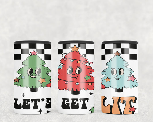 Funny Christmas Let's Get Lit 5-in-1 Can Hugger Tumbler - 2182