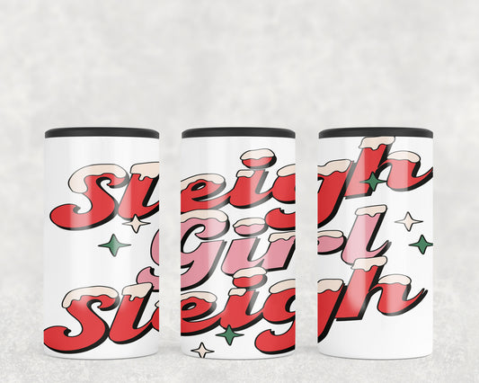 Funny Christmas Sleigh Girl 5-in-1 Can Hugger Tumbler - 2184