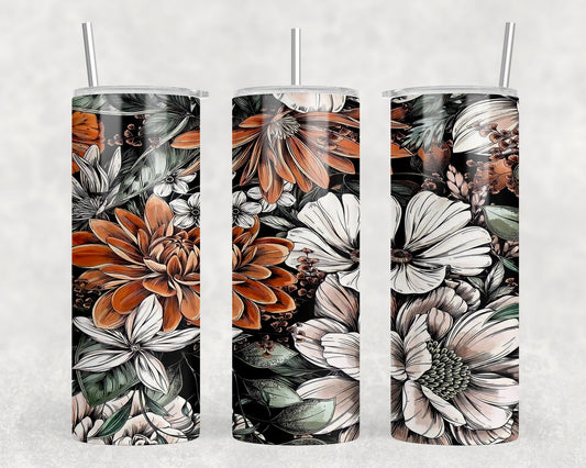 Flowers 20oz Skinny Tumbler - 2188