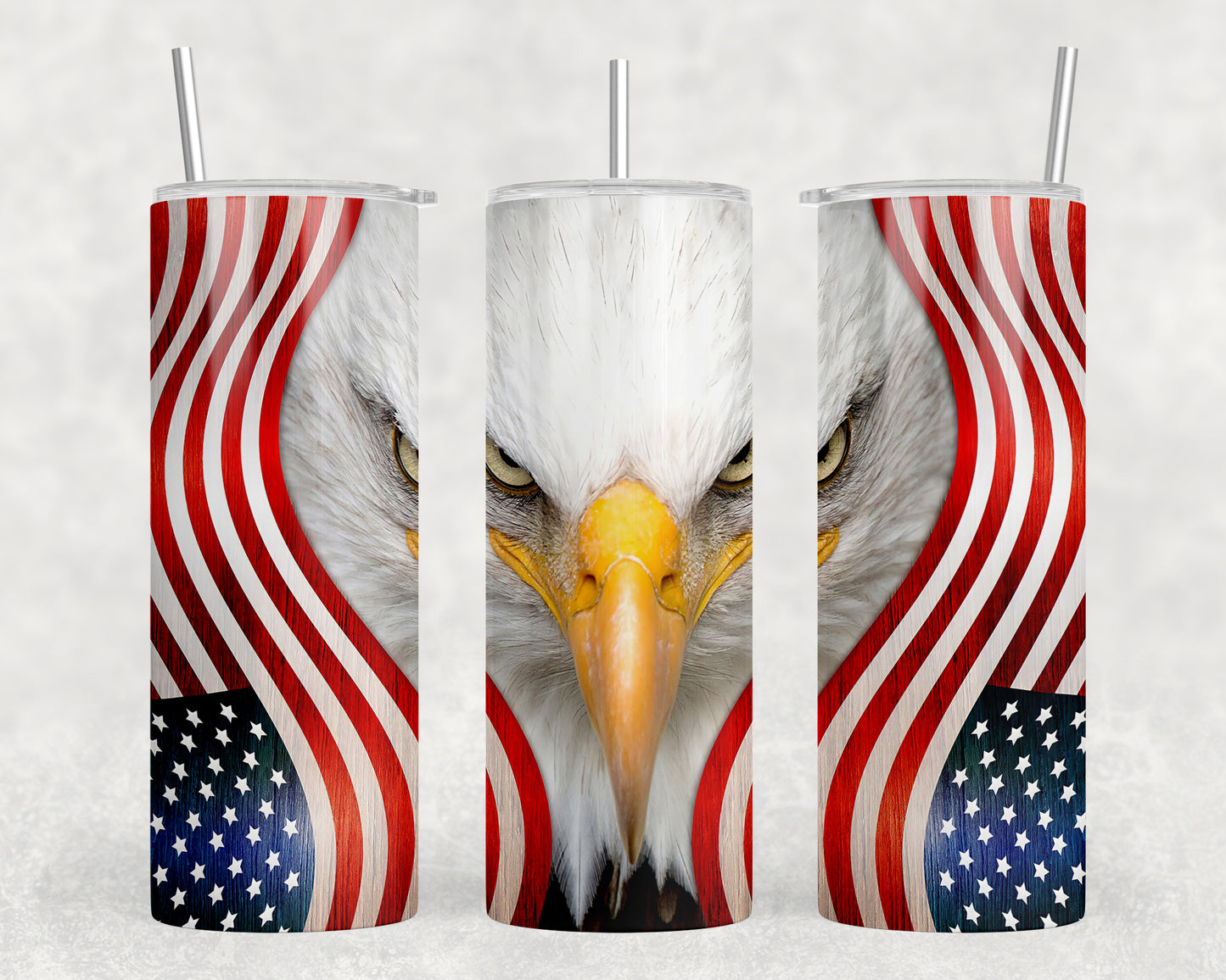 Eagle American Flag 20oz Skinny Tumbler - 2202