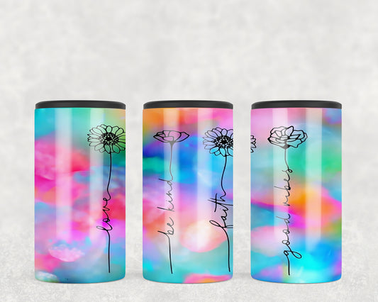 Tie Dye Flowers 5-in-1 Can Hugger Tumbler - 2207