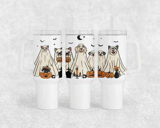 Cute Halloween Ghost Dogs 40oz Tumbler - 2216