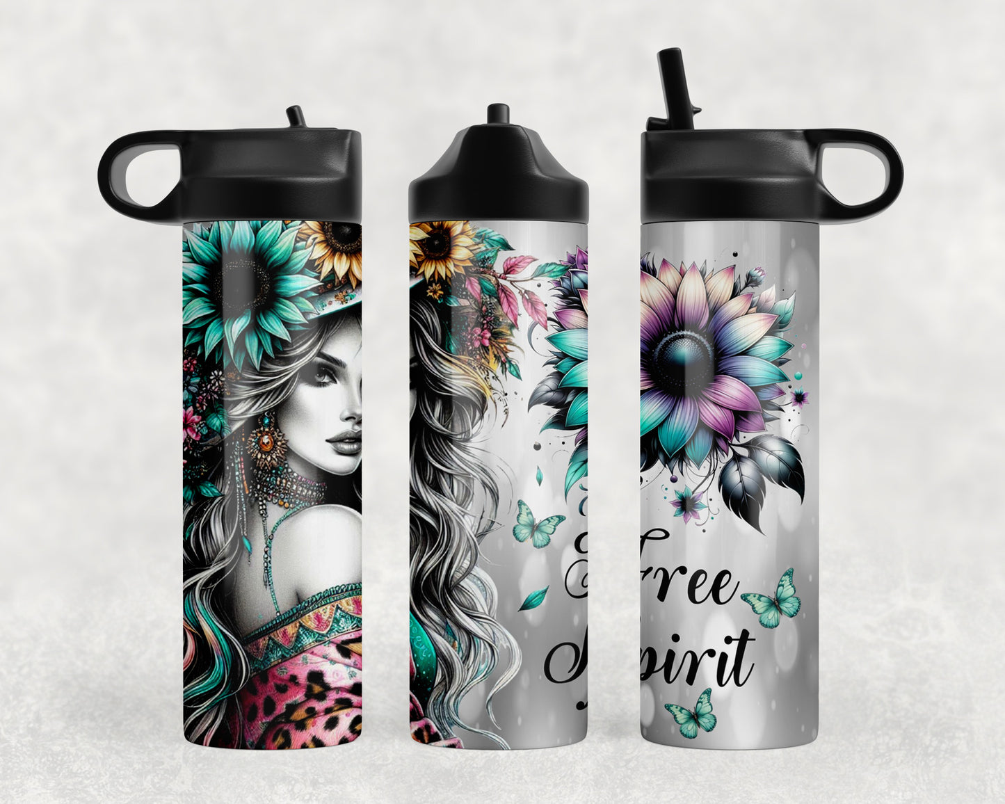 Free Spirit Girl Water Bottle - 221