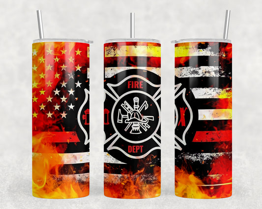 Fire Fighter 20oz Skinny Tumbler - 2226