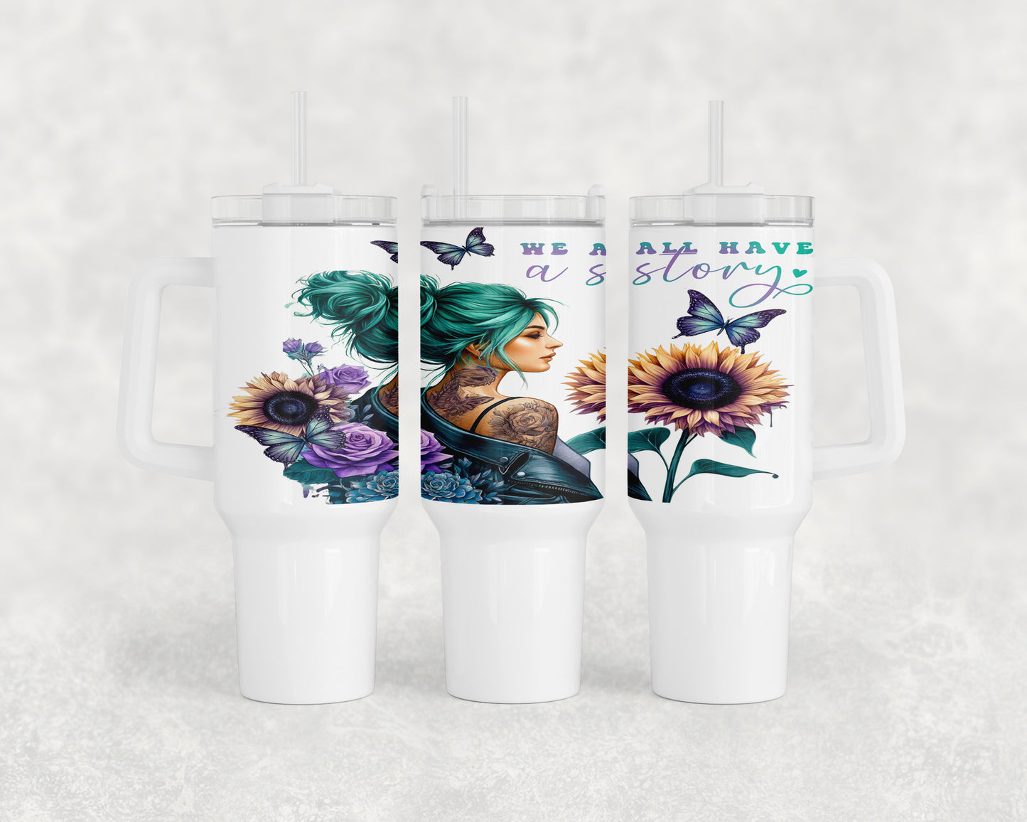 Mental Health Tattoo Girl 40oz Tumbler - 222