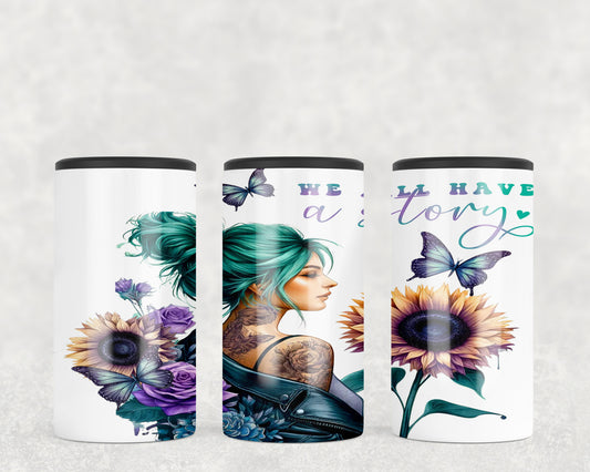 Mental Health Tattoo Girl 5-in-1 Can Hugger Tumbler - 222