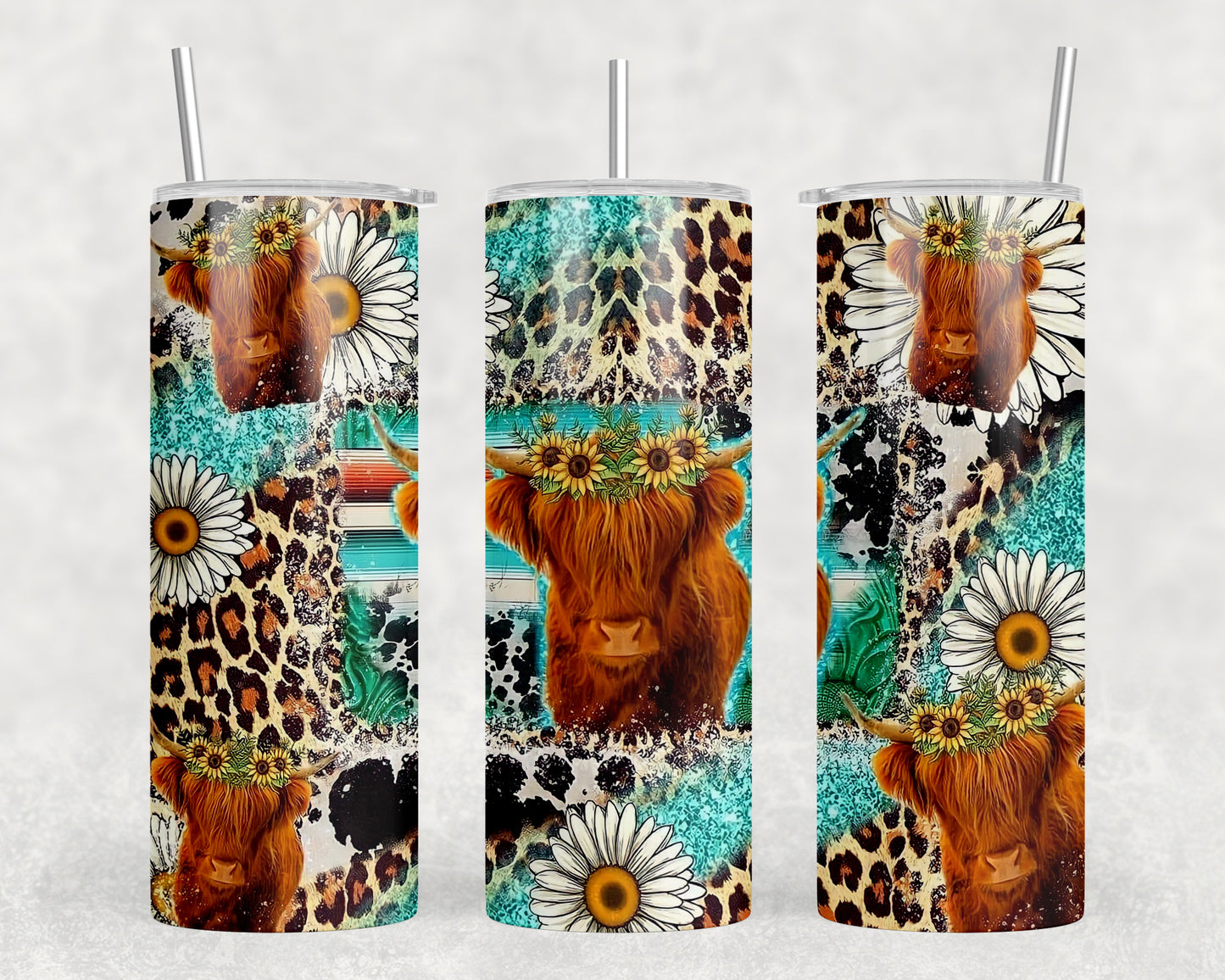 Highland Cows  20oz Skinny Tumbler - 2235