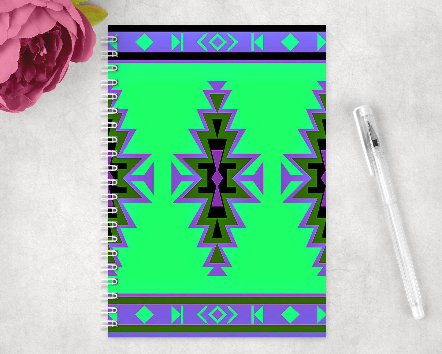 Western Aztec Spiral Lined A5 Journal - 223