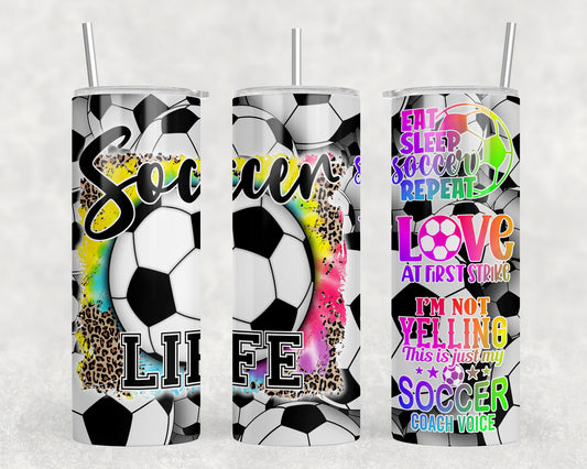 Soccer Life 20oz Skinny Tumbler - 2241