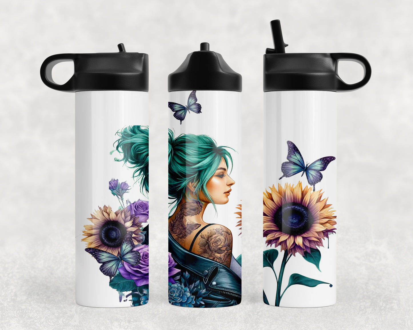 Tattoo Girl Water Bottle - 224