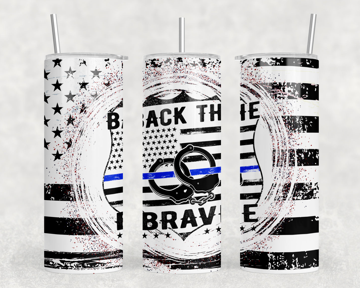 Back The Blue 20oz Skinny Tumbler - 2255