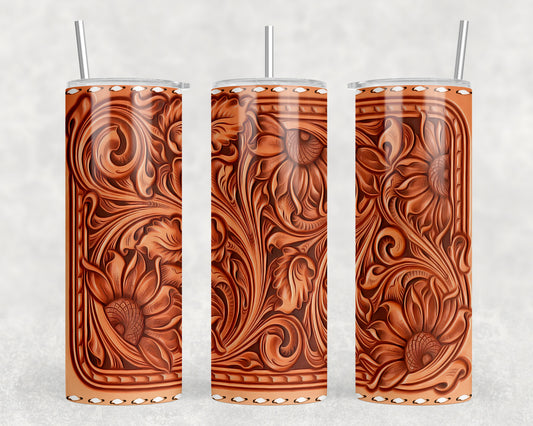 Printed Leather 20oz Skinny Tumbler - 2264