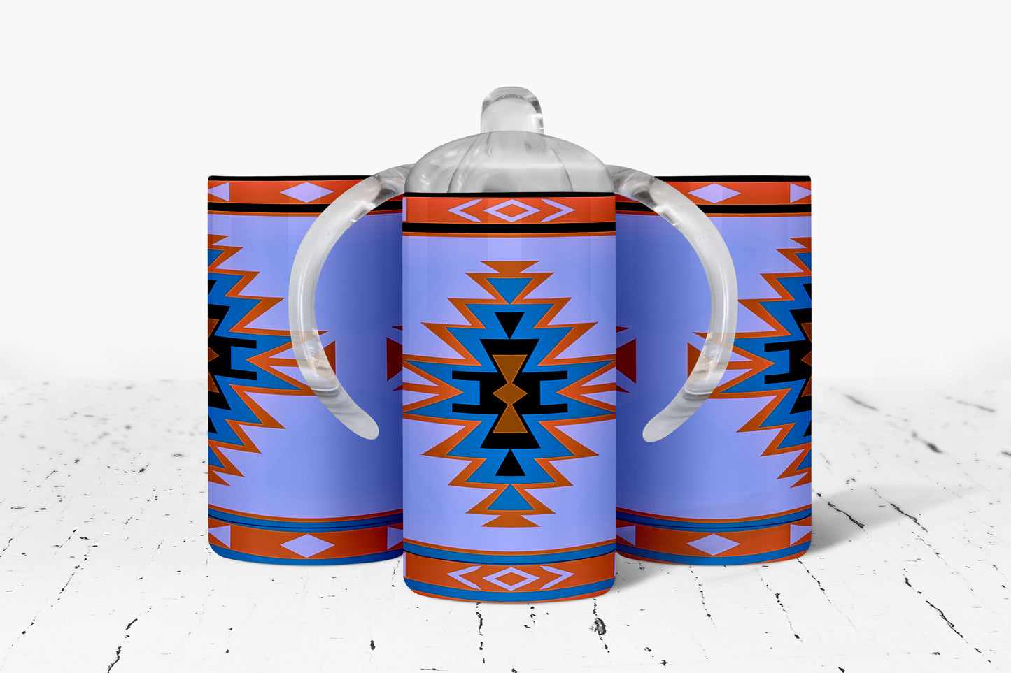 Western Aztec Kids Dual Lid Sippy Cup Tumbler - 226