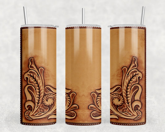 Printed Leather 20oz Skinny Tumbler - 2273