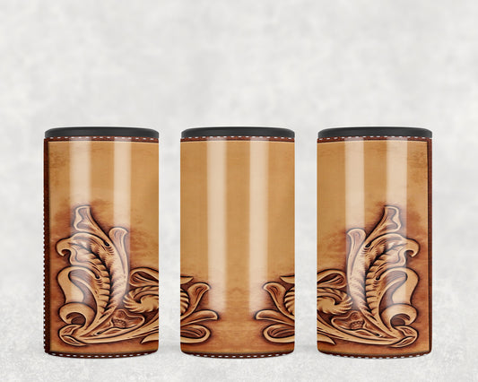 Printed Leather 5-in-1 Can Hugger Tumbler - 2273