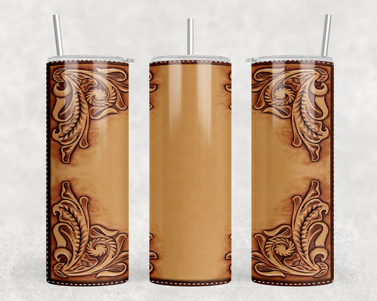 Printed Leather 20oz Skinny Tumbler - 2274