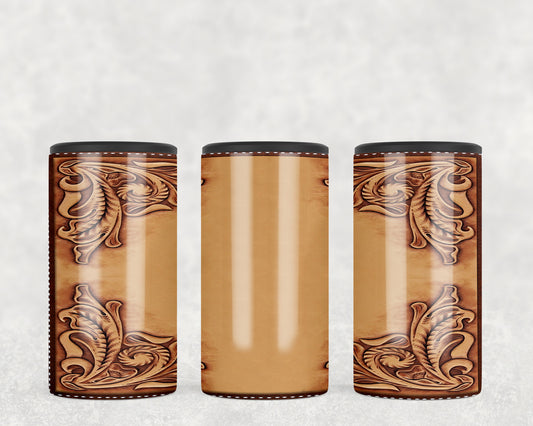 Printed Leather 5-in-1 Can Hugger Tumbler - 2274