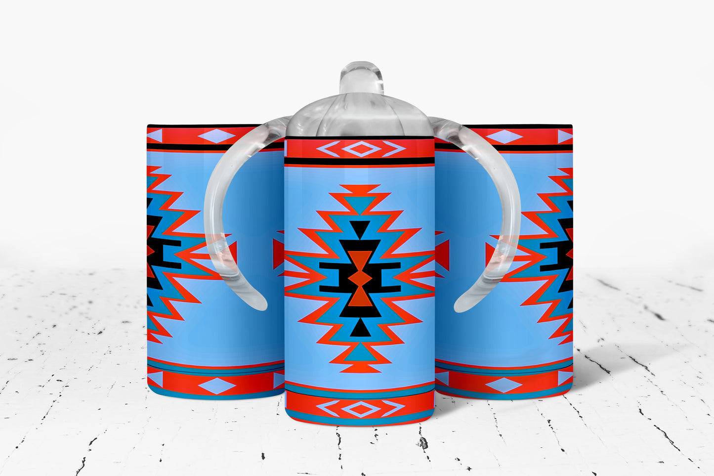 Western Aztec Kids Dual Lid Sippy Cup Tumbler - 227