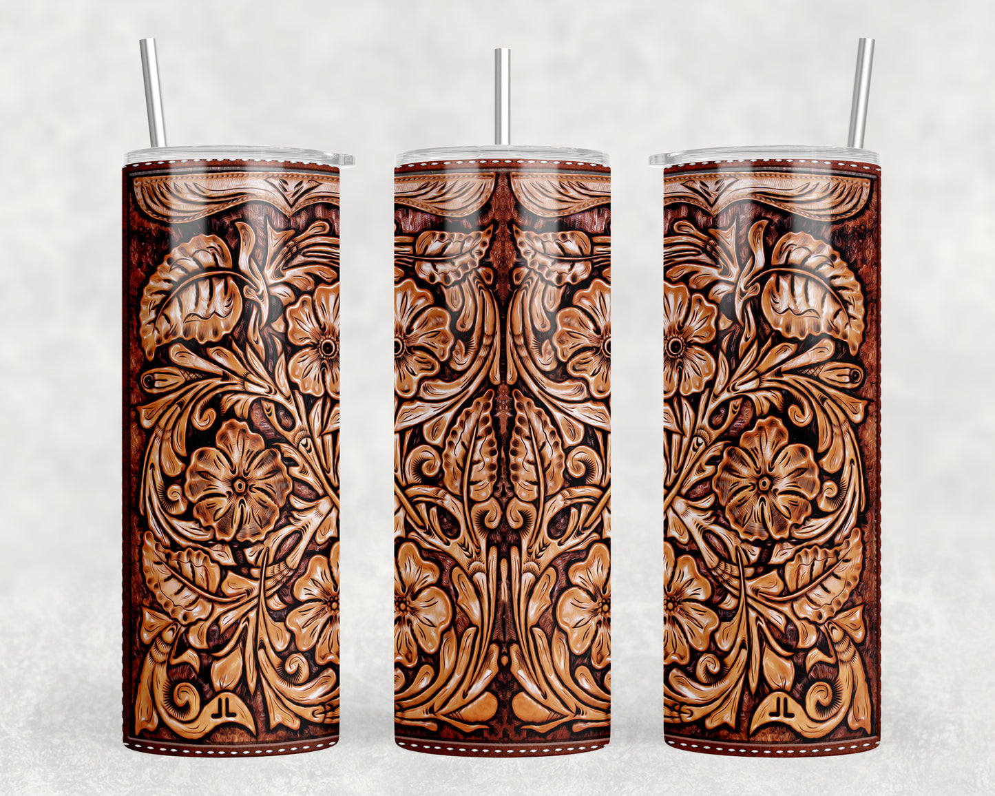 Printed Leather 20oz Skinny Tumbler - 2285