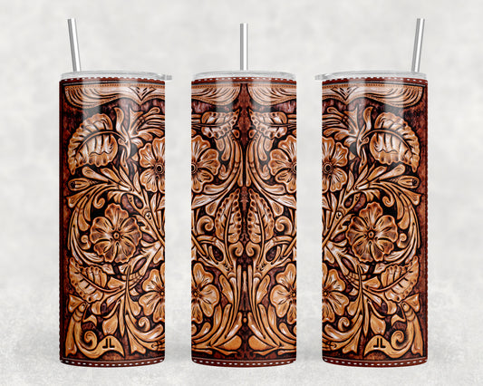 Printed Leather 20oz Skinny Tumbler - 2285