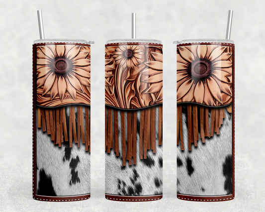 Printed Cowhide Printed Leather 20oz Skinny Tumbler - 2299