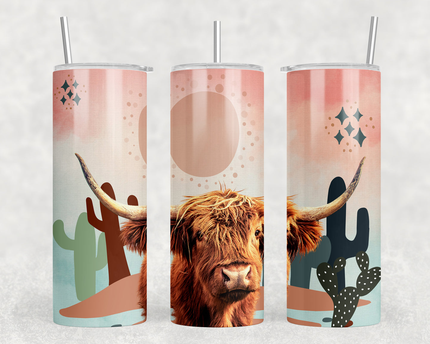 Highland Cow 20oz Skinny Tumbler - 2302