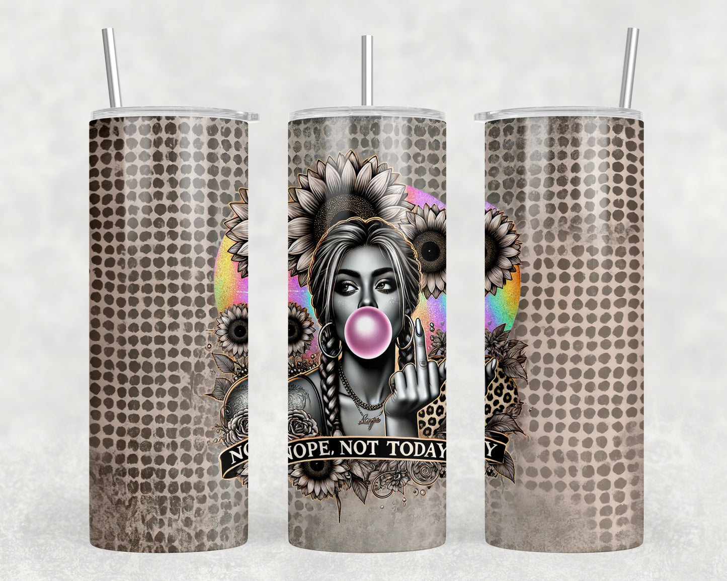 Funny Not Today Girl 20oz Skinny Tumbler - 230