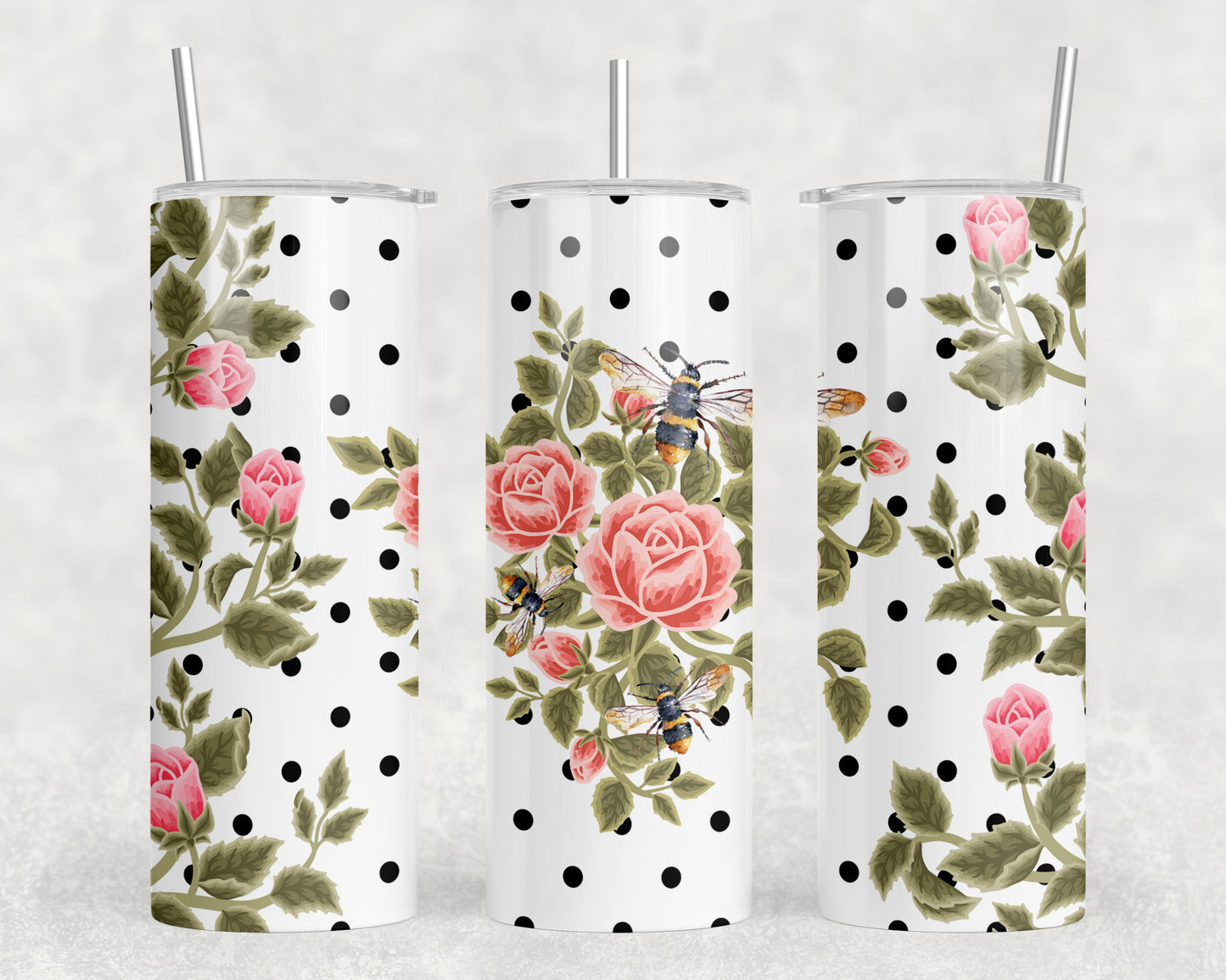 Flowers 20oz Skinny Tumbler - 2321