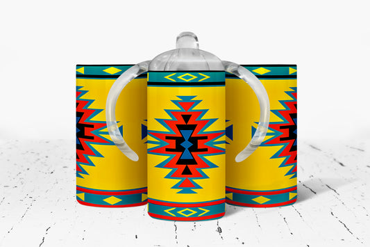 Western Aztec Kids Dual Lid Sippy Cup Tumbler - 232