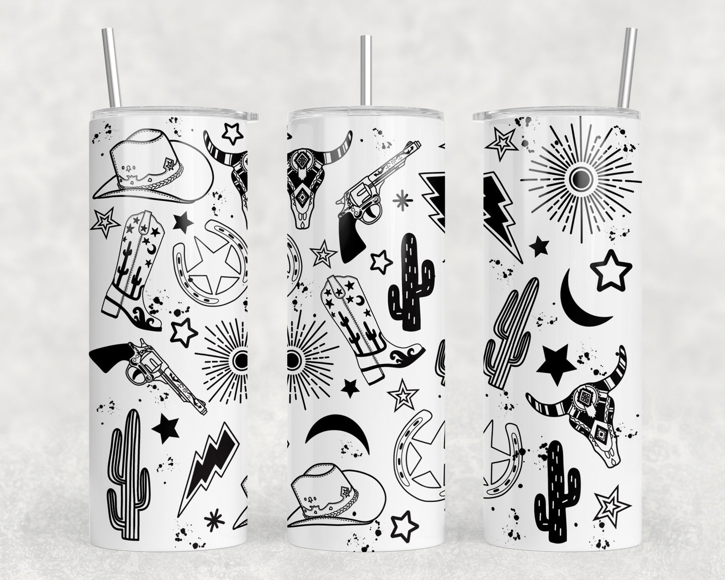 Western Mini Collage 20oz Skinny Tumbler - 2336